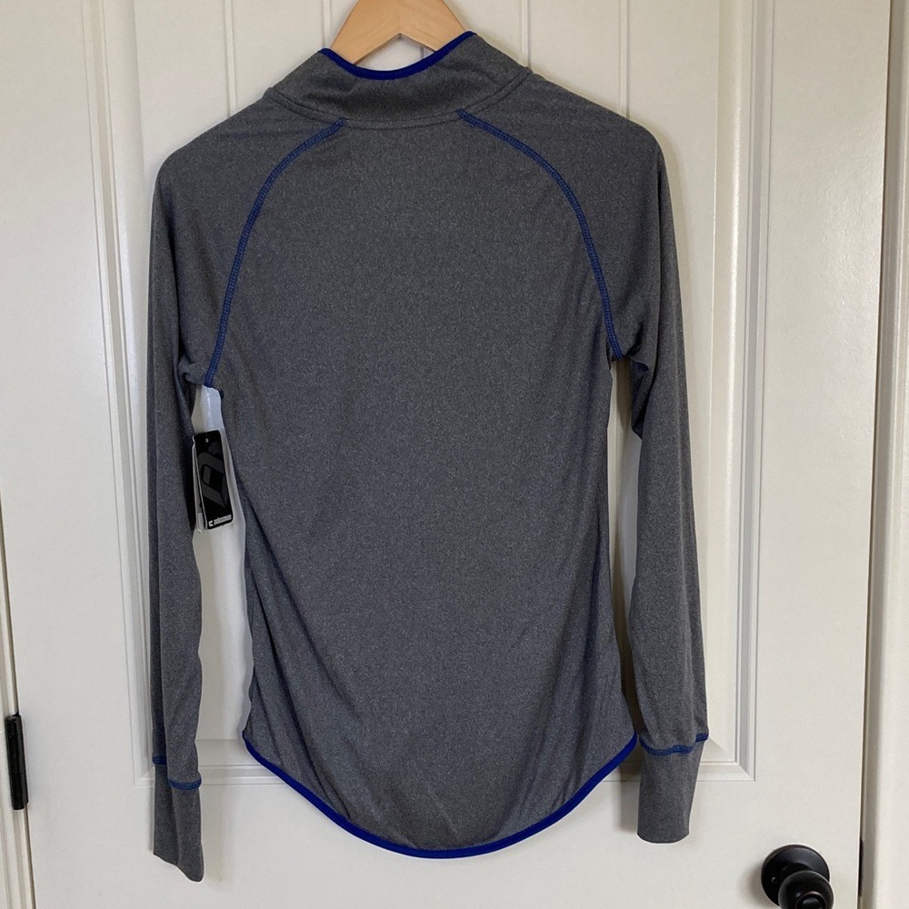 Colosseum Womens Heather Gray Kansas Jayhawks‎ Morningside Sleeve 1/4 Zip Size M - Picture 7 of 8